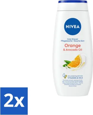 Produktbild von Nivea - Duschgel - Orange - Für geschmeidiges Hautgefühl - 250 ml - Vorteilspack - 2 Stücke