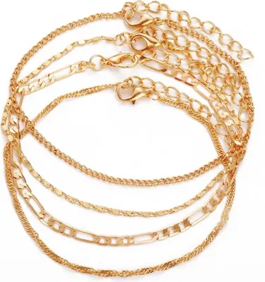 Produktbild von Fußkettenset JU-34551 - Eleganter Goldschmuck KP34551
