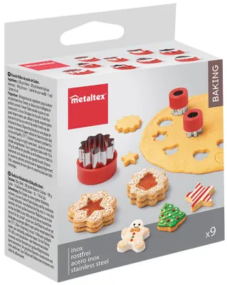 Produktbild von metaltex Mini-Ausstecher-Set "Weihnachten" 9er Set