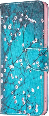 Produktbild von König Design Hülle kompatibel mit Samsung Galaxy A23 Kunstleder Handyhülle - Handy Case Pflaumenblüte