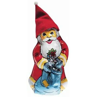 Zdjęcie produktu dla WAWI Father Christmas pusta figurka z mlecznej czekolady z filcowym kapeluszem 80g