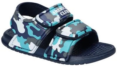 Produktbild von American Club Kinder EVA Sandalen Klettverschluss Camouflage leichte Badeschuhe bequem, Navy 27