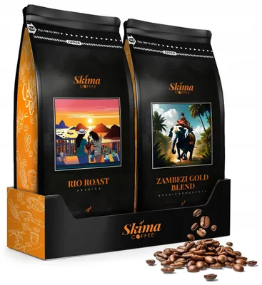 Immagine prodotto di Caffè in grani 2 x 1 kg RIO ROAST/ZAMBEZI GOLD BLEND appena tostato per macchine automatiche