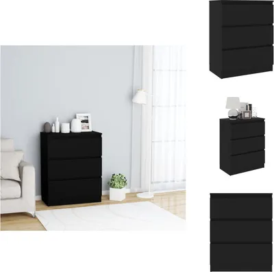 Produktbild von vidaXL Sideboard Schwarz 60x35x76 cm Holzwerkstoff -  Sideboards