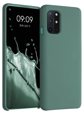 Produktbild von kwmobile Handyhülle für OnePlus 8T Hülle - Case Silikon - Kabelloses Laden - Schutzhülle Cover in Tannengrün