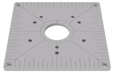 Immagine prodotto di PRIWAS piastra di inserimento compatibile con Bosch POF 1200 AE/1400 ACE | piastra di inserimento per banco fresa compatibile con fresatrici verticali Bosch