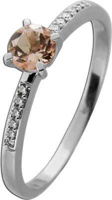 Produktbild von Morganit Ring Platin 950 rosa Edelstein Diamanten 0.05ct  19