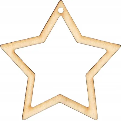 Obrázok produktu pre Drevený prívesok hviezda - 8cm