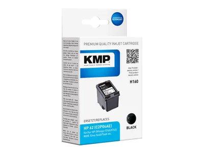 Immagine prodotto di KMP 1741,4801 KMP H160 Tintenpatrone schwarz kompatibel mit HP C2P04AE No 62