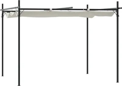 Produktbild von Pergola mit Schiebedach Creme 295x292x230 cm