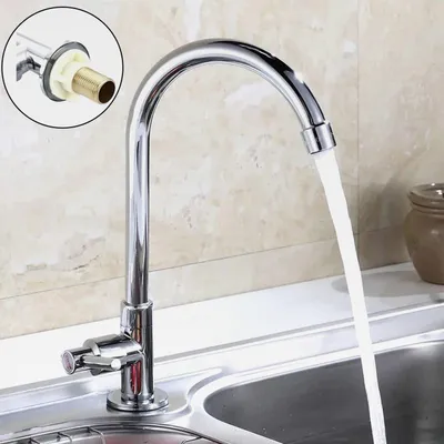 Produktbild von Küchenarmatur, Edelstahl Küche Spültischarmatur, 360 Grad Drehbarer Wasserhahn Küche, Einhebelmischer, für Küchenspülen(Kein Heißes Wasser)