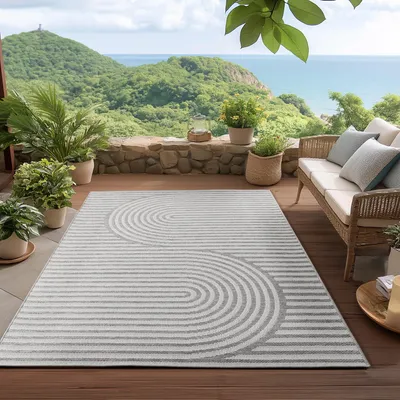 Produktbild von Homebyhome Teppich für Außenbereiche Outdoor Teppich Wetterfest, UV-beständig für Küche Terasse Balcon, Grösse 240x340 cm
