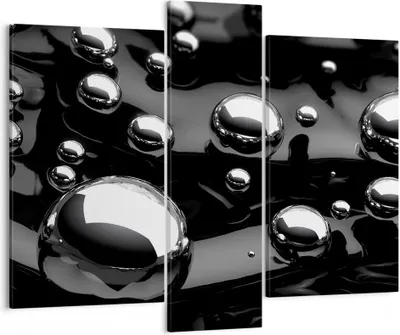Produktbild von Bild auf Leinwand - Leinwandbild - Chrom Metall Reflexion - 95x80cm - Wand Bild - Wanddeko - Leinwanddruck - Bilder - Kunstdruck - Wanddekoration - Leinwand bilder - Wandkunst - CB95x80-2525