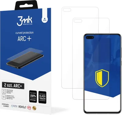 Produktbild von 3mk Display Schutzfolie ARC+ für Huawei P40 5G  0,17mm Self-Heal (2 Stück)