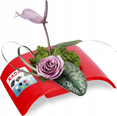 Produktbild von KADAX Ikebana aus Kunststoff, Ikebana Vase, Blumentopf, Blumenschale, Japanischer Blumenhalter
