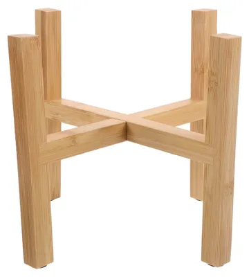 Produktbild von Rustikaler Holz Blumenständer für Topfpflanzen mit vierbeiniger Konstruktion