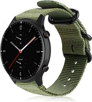 Produktbild von Strap-it Amazfit GTR 2 Nylon-Schnallenarmband (Grün)