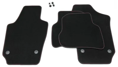 Produktbild von Exclusive Fußmatten passend für Seat Ibiza 4 6J 6P Style FR Cupra ST 2009-2017, Naht:Rot