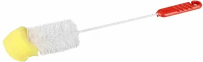 Produktbild von BÜMAG 088-851 Isokannen-/Flaschenbürste, 39 cm, Schaumstoff/Nylonborsten, rot/weiß/gelb