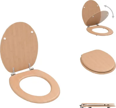 Obrázek produktu pro vidaXL WC sedátko s víkem MDF bambusový design - WC sedátka