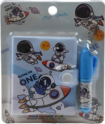 Produktbild von Weltraum Mini Notizbuch mit Stift A8 Astronaut Kosmos Notizheft Kinder Jungen Set