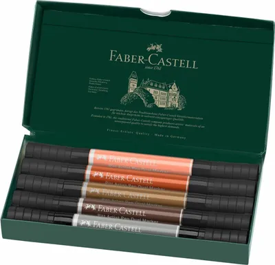 Zdjęcie produktu dla Faber-Castell 162009, 5 szt., Różne kolory, Różne kolory, Okrągły, Atrament na bazie wody, Pudełko