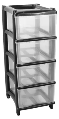 Productafbeelding van Solidchoice - Cassie Ladekast met 4 Lades in Zwart