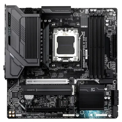 Produktbild von Gigabyte B850M GAMING X WIFI6E - Motherboard - micro ATX - Socket AM5 - AMD B850 Chipsatz - USB-C 3.2 Gen2, USB 3.2 Gen 2, USB 3.2 Gen 1 - Wi-Fi 6, 2.5 Gigabit LAN, Bluetooth - Onboard-Grafik (CPU erforderlich)