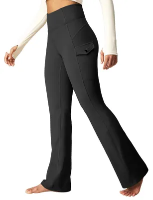 Immagine prodotto di Solidchoice - Pantaloni da jogging da donna con vita alta e gamba a campana
