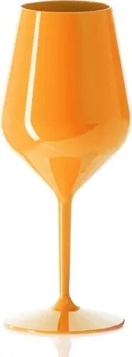 Produktbild von 6 Mehrweg Wein Cocktail Gläser Spritz orange Tritan 470ml Wiederverwendbar Kunststoff unzerbrechlich