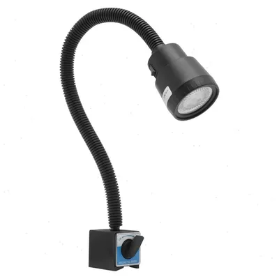 Obrázok produktu pre CNC stolná lampa – LED pracovná lampa – magnetická základňa – ohybný krk 50 cm – výkon 5 W – široký rozsah napätia 110–220 V – pre sústruh – čierna