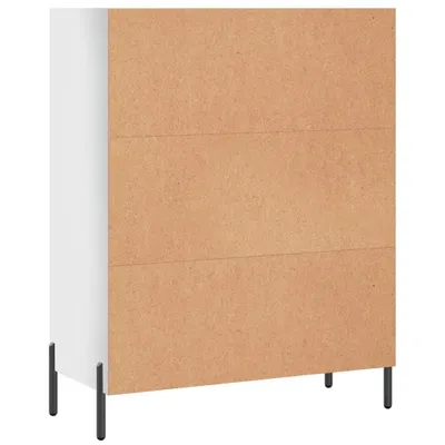 Image de Armoire à étagères blanc brillant 69,5x32,5x90 cm