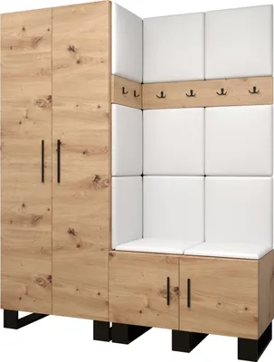 Produktbild von Garderobe ARTIN Set 2 mit gepolsterten Paneelen Industrial Design