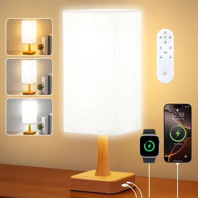 Produktbild von OYADISIIOP Tageslichtlampe 10000 Lux Lichttherapielampe mit 3 Farbtemperaturen, Dimmer, Fernbedienung, USB C und A - ports, UV-freies Tageslicht für Haus/Büro Verwendung als Lift Stimmung, Flader