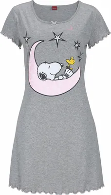Produktbild von Peanuts Nachthemd grau-meliert Größe 32/34