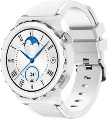 Produktbild von Strap-it Huawei Watch GT 3 Pro 43mm Silikonarmband (Weiß)
