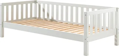 Produktbild von FURNLUX Kids Einzelbett Fritz Weiss 90x200cm / Hauptfarbe: Weiß / Abmessungen: 99 x 212 x 68 cm