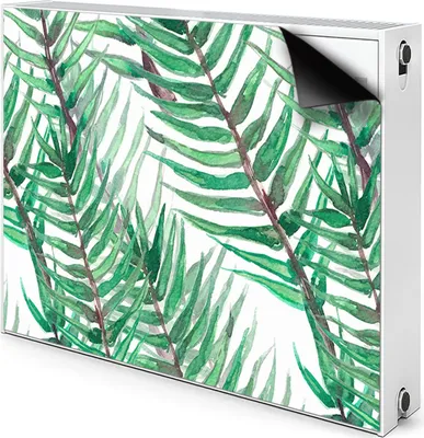 Produktbild von Magnet Verkleidung Abdeckung Heizkörperabdeckung Heizkörperabdeckung 110x60 cm  - Blätter, Palme