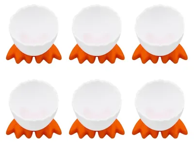 6 Eierbecher, lustige Hühnerform, für weichgekochte Eier