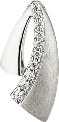 Produktbild von JOBO Anhänger 925 Sterling Silber teil matt 9 Zirkonia Silberanhänger