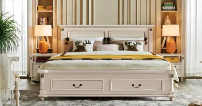 Produktbild von Doppel Hotel Betten Schlafzimmer 180x200 cm Holz Holzbett Bett Design Luxus