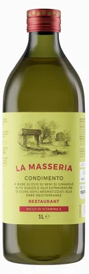 Produktbild von Restaurant Olivenöl und Sonnenblumenöl in 1l Glasflasche - La Masseria