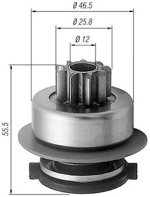 Produktbild von MAGNETI MARELLI 940113020256 Anlasser-Ritzel AMB0256 für VW Golf IV Schrägheck (1J1) Transporter IV Bus (70B, 70C, 7DB, 7DK, 70J, 70K, 7DC, 7DJ)