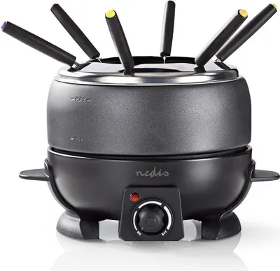 Produktbild von Zestaw do fondue Nedis FCFO110EBK6, 6 osób, 2,3 litra