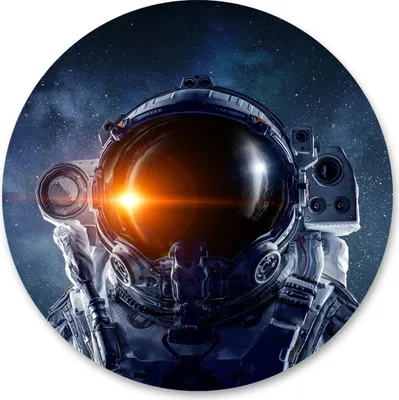 Produktbild von Sticker Jugend IM KREIS Astronaut Kosmos Himmel Abstraktion Wanddeko Aufkleber für Kinderzimmer Jugendzimmer 100 cm x 100 cm