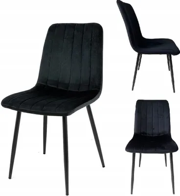 Produktbild von Ekspand | Stuhl LR-2023 - Schwarz - Hochwertiger Velours - Moderner Komfort - Loft-Stil