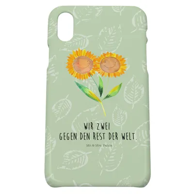 Produktbild von Mr. & Mrs. Panda Iphone 10 Handyhülle Blume Sonnenblume - Blattgrün - Geschenk, Beste Freundin, X, Handy, Garten, Sonnenblumen, Hülle, Lieblingsmensch, Zusammen, Cover