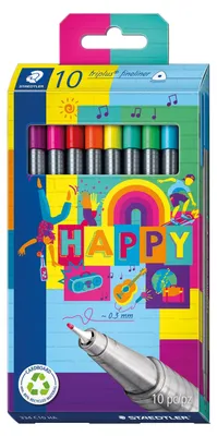 Produktbild von Staedtler Fineliner triplus 10ST Happy