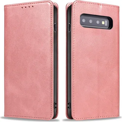 Produktbild von Handyhülle für Samsung Galaxy S10 Kunstleder Flip Cover Hülle Handytasche Case Kartenfach Farbe: Rosa