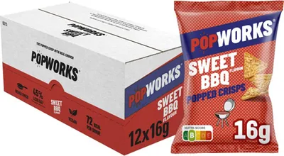 Zdjęcie produktu dla PopWorks - Chipsy PopWorks Sweet BBQ 16gr | 12 sztuk